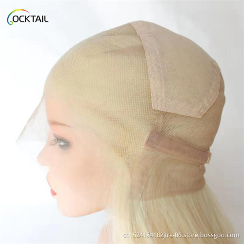 Preplucked hairline high temperature fiber heat resistant free part hand tied synthetic full lace wig in stock